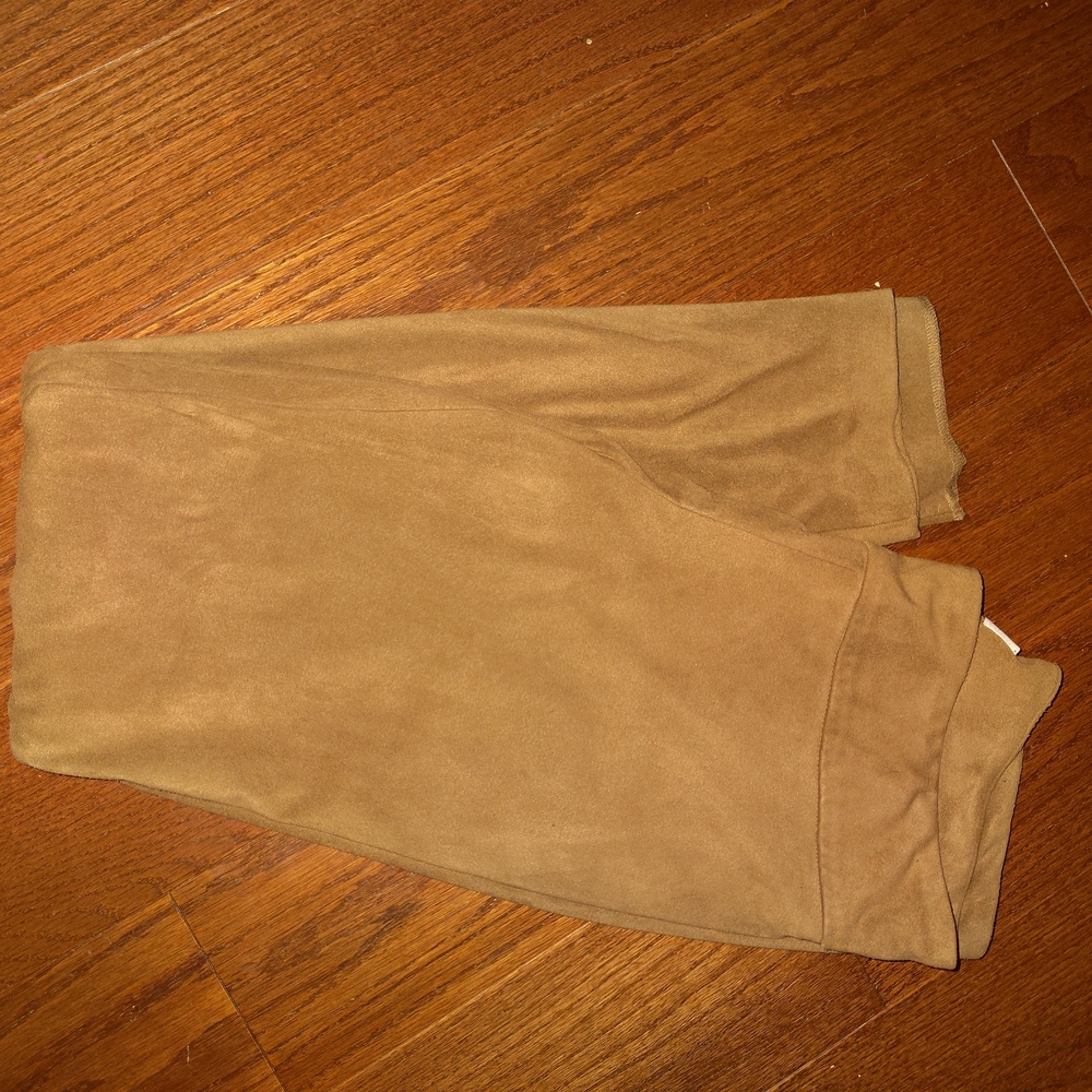 Peck & Peck Brown Suede Pants‎